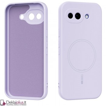 Guminis dėklas su magsafe - šviesiai violetinis (Google Pixel 10A)